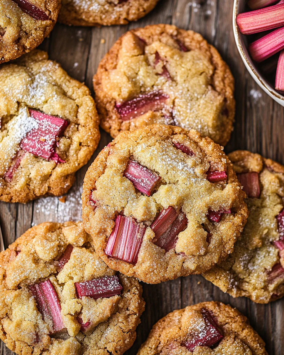 Brown Sugar Rhubarb Cookies