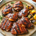 Caramelized BBQ Chicken Thighs in the Oven