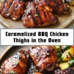 Caramelized BBQ Chicken Thighs in the Oven 19 Pinterest Hidden Image