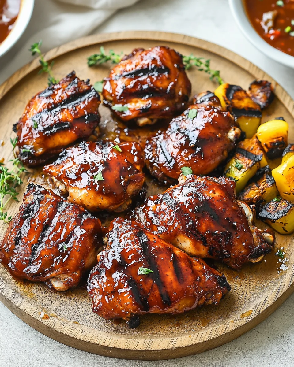 Caramelized BBQ Chicken Thighs in the Oven