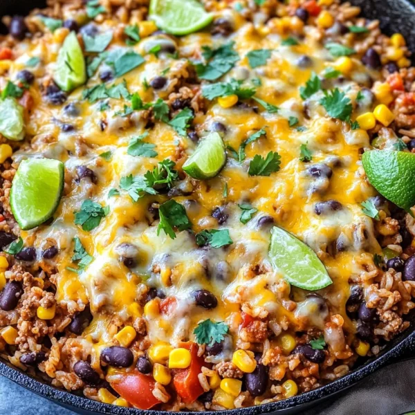Cheesy Taco Rice Skillet