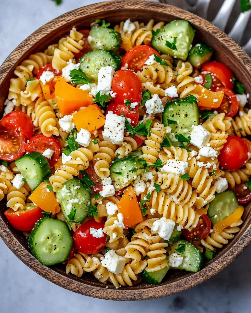 Healthy Greek Pasta Salad