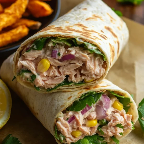 Healthy Tuna Melt Wrap Recipe, Easy 10 Minute Lunch
