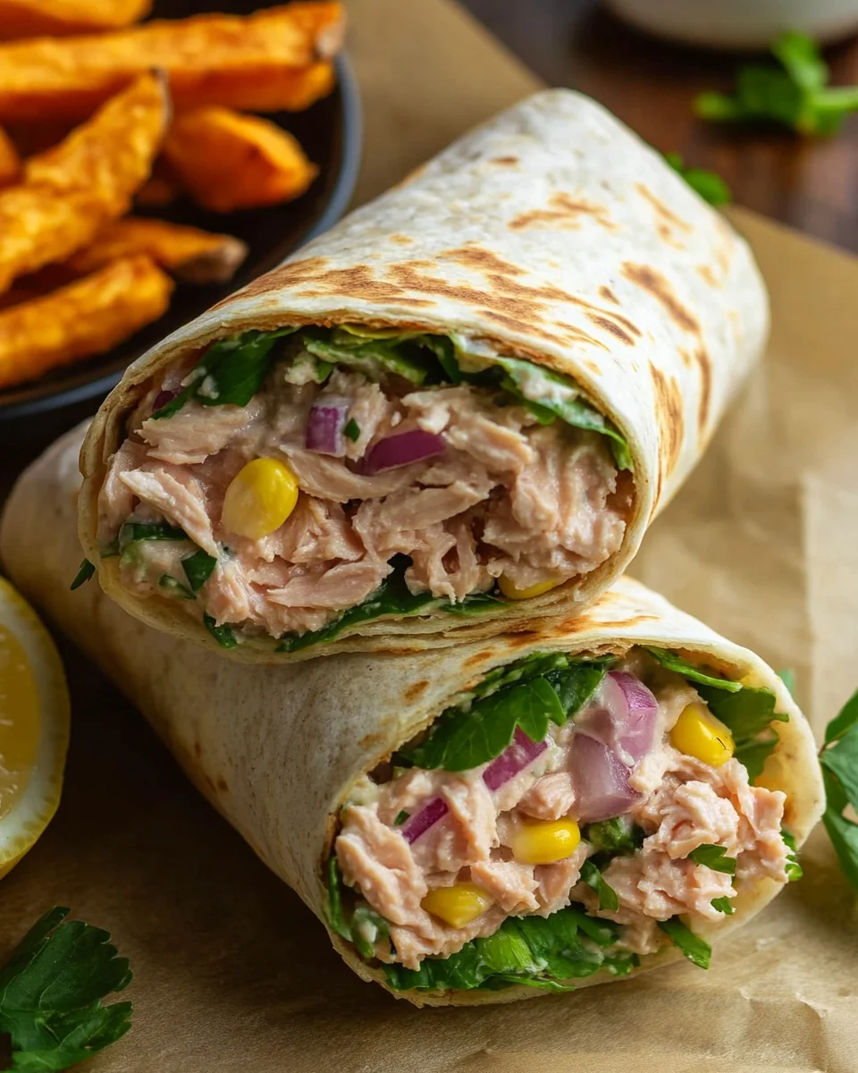 Healthy Tuna Melt Wrap Recipe, Easy 10 Minute Lunch