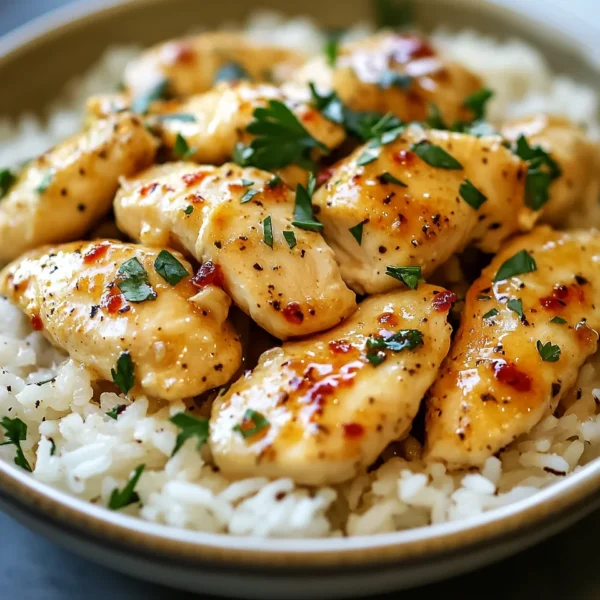 Chicken Scampi with Garlic Parmesan Rice