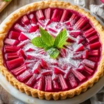 Sweet Rhubarb Custard Tart