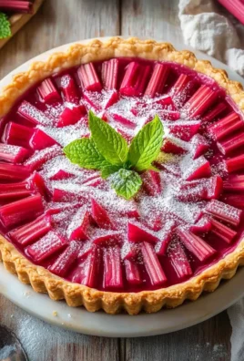 Sweet Rhubarb Custard Tart