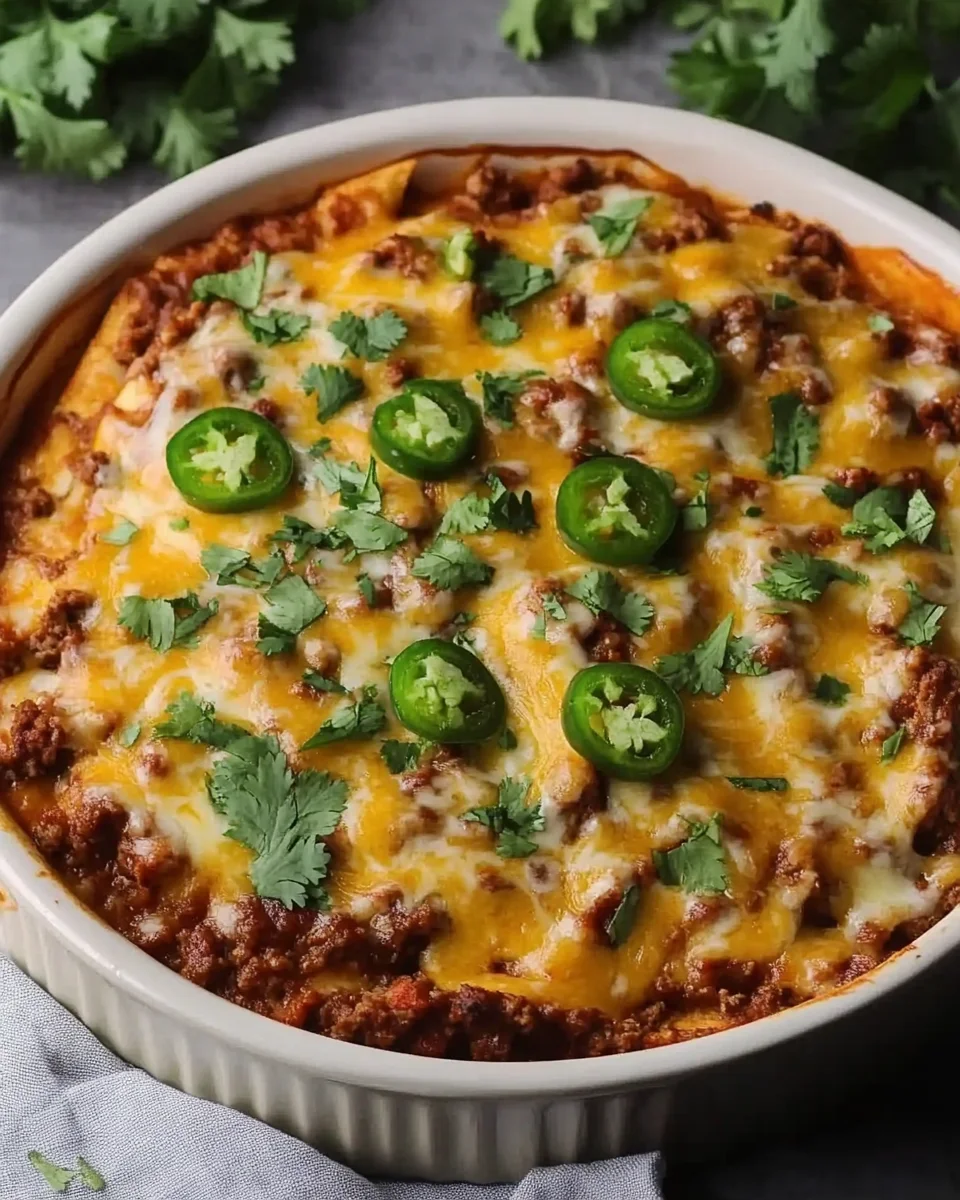 Taco Casserole With Tortillas