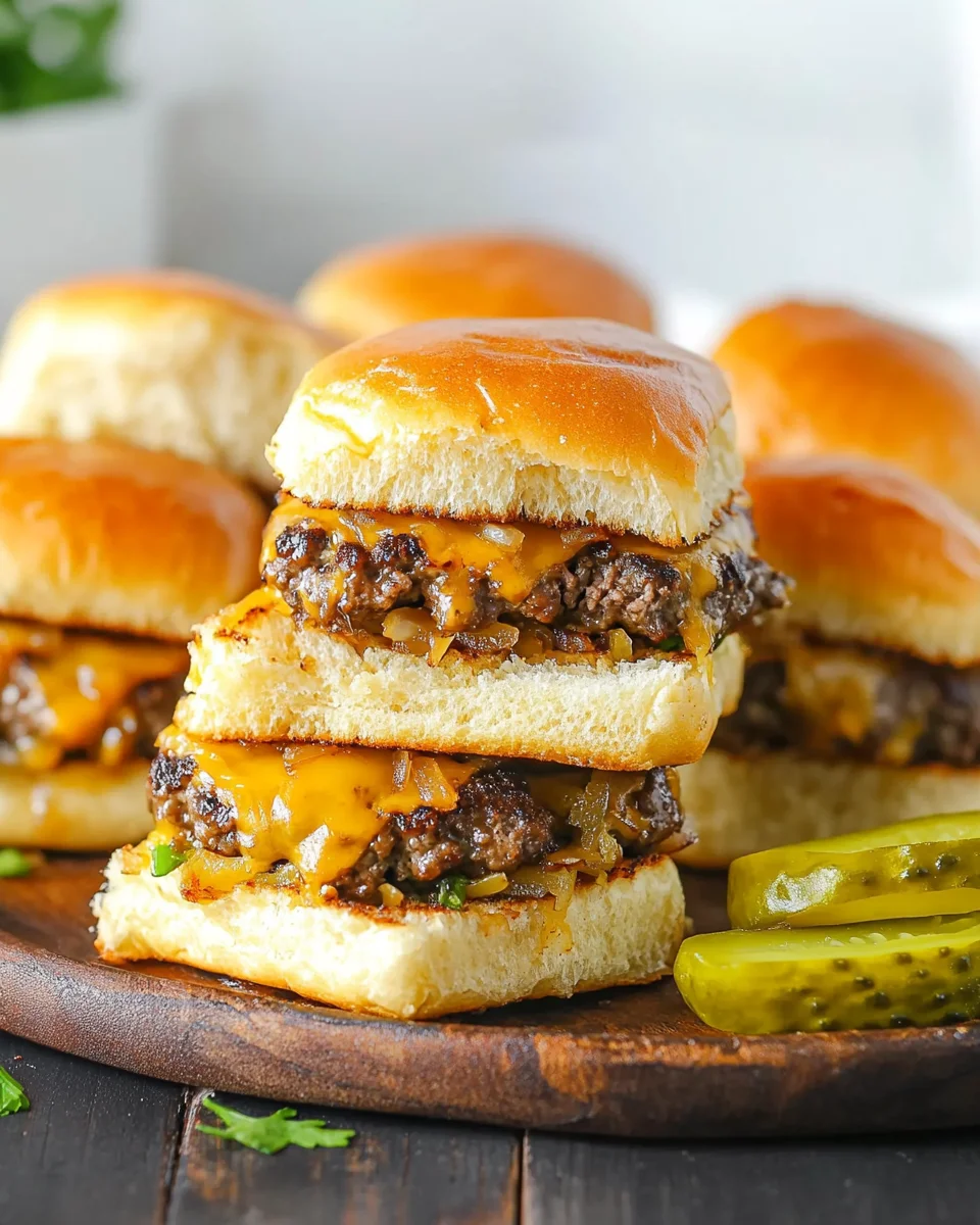 Hawaiian Roll Cheeseburger Sliders