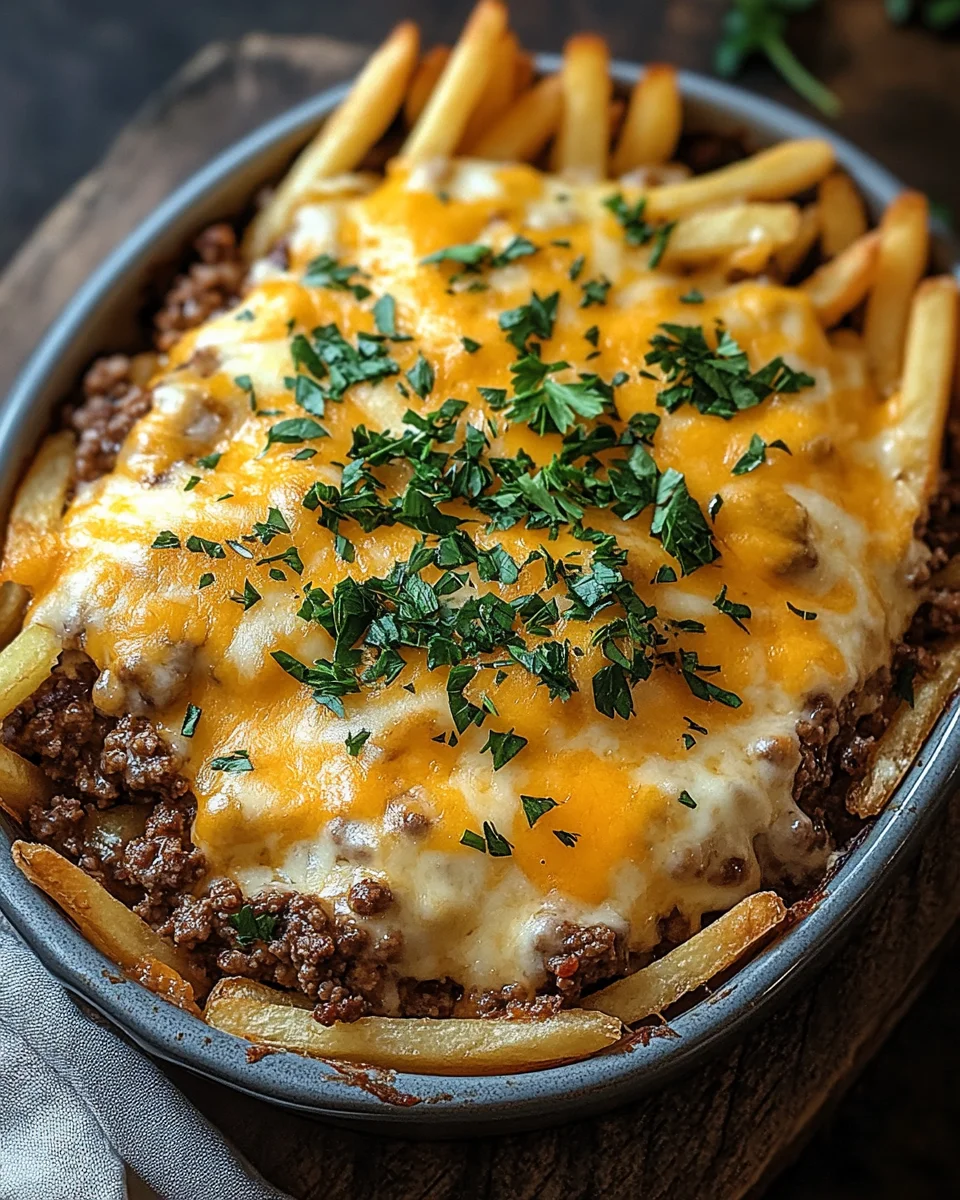 Cheeseburger French Fry Casserole