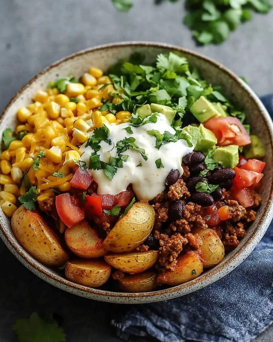 Loaded Potato Taco Bowl