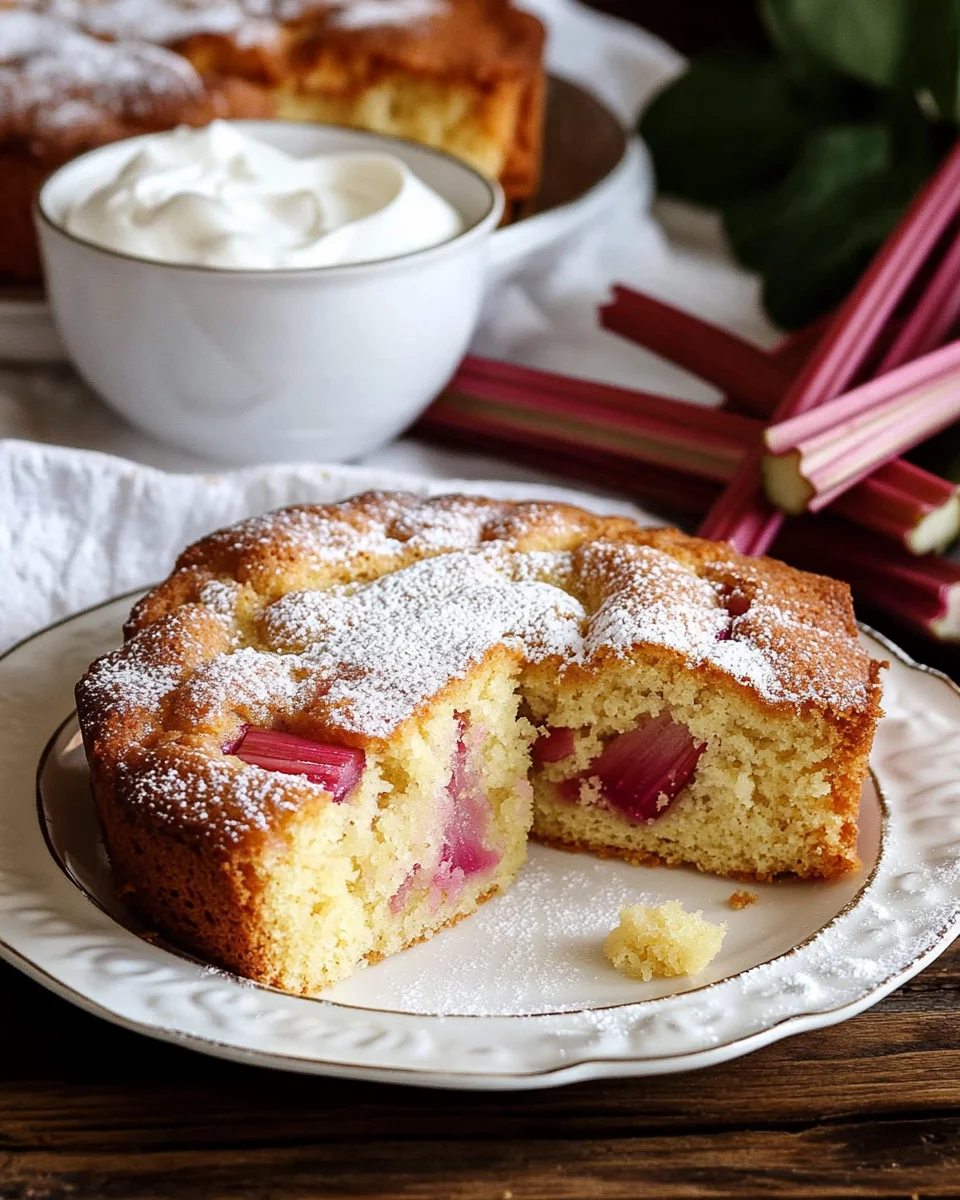 Rhubarb Cake with Cake Mix Made Easy