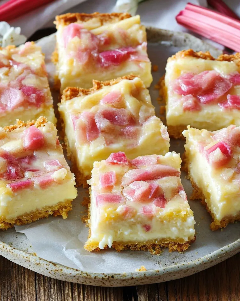 Rhubarb Custard Bars