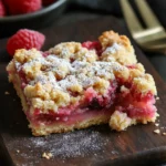 Rhubarb Shortbread Streusel Bars