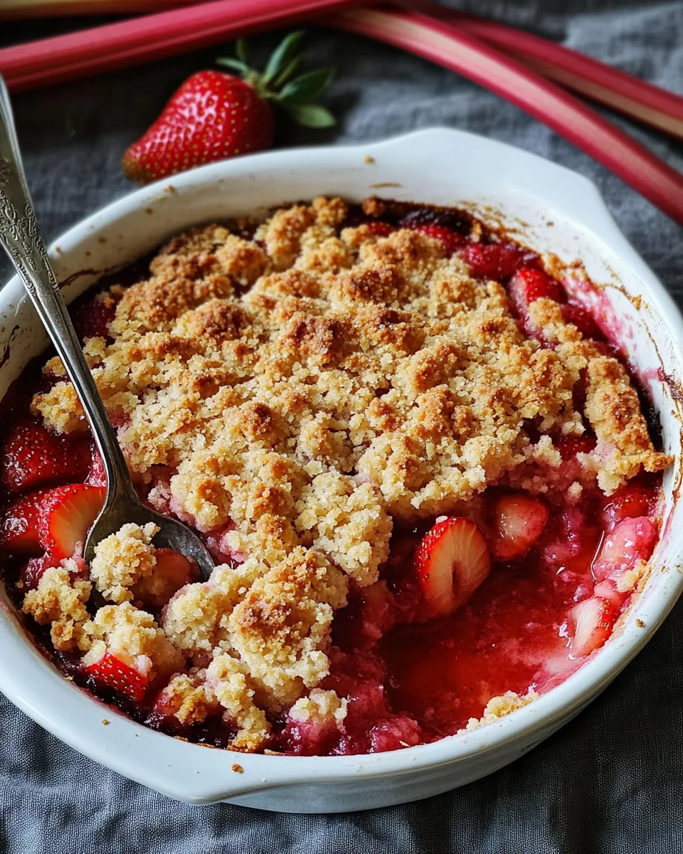 Strawberry Rhubarb Crumble
