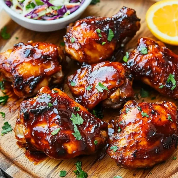 Two Ingredient Crispy Oven Baked BBQ Chicken
