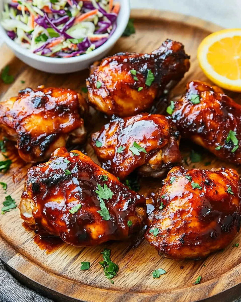 Two Ingredient Crispy Oven Baked BBQ Chicken