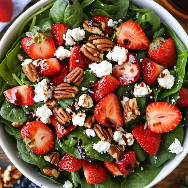 15-Minute Strawberry Spinach Salad