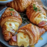 Baked Ham and Cheese Croissants