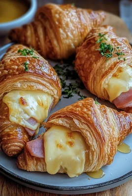 Baked Ham and Cheese Croissants