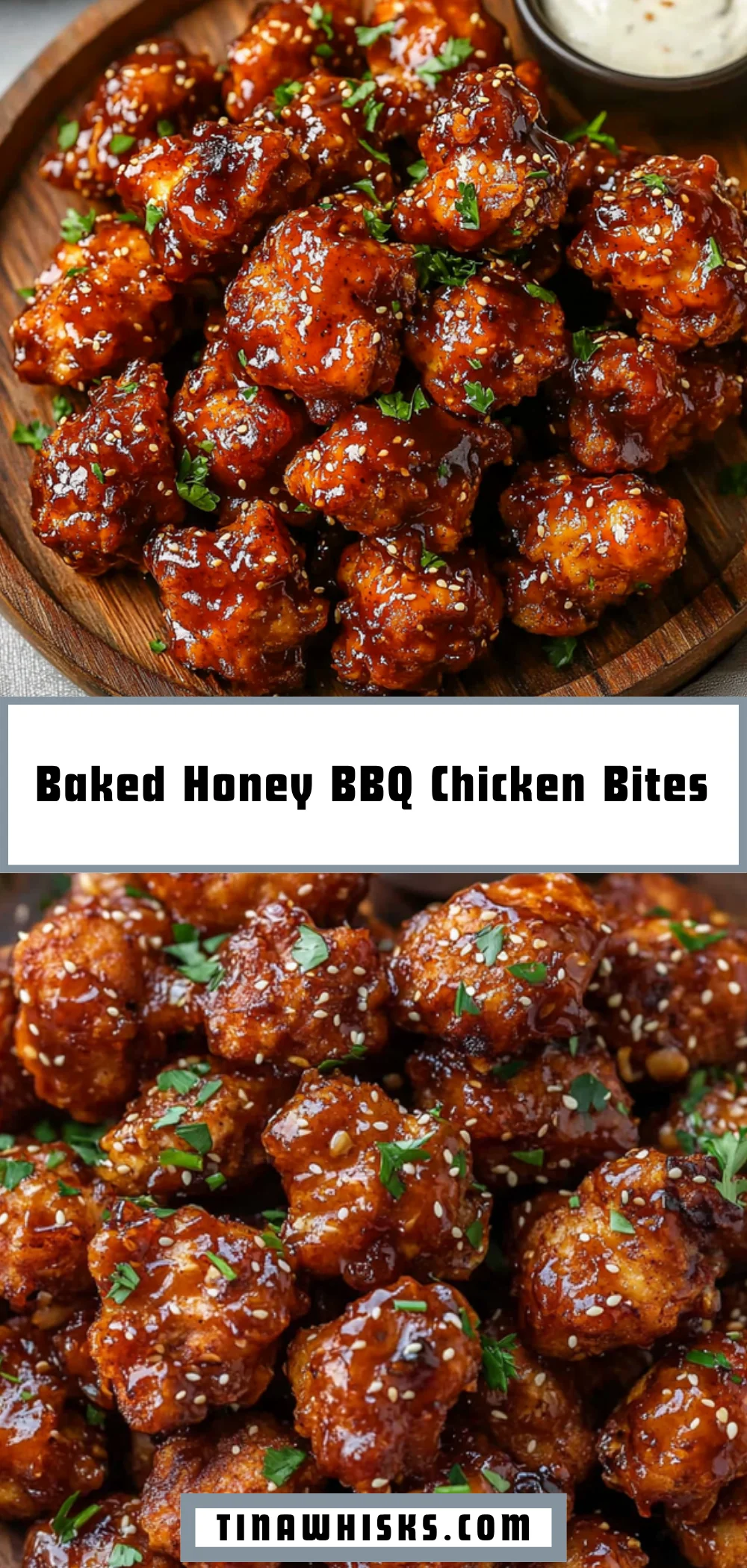 Baked Honey BBQ Chicken Bites 17 Pinterest Hidden Image