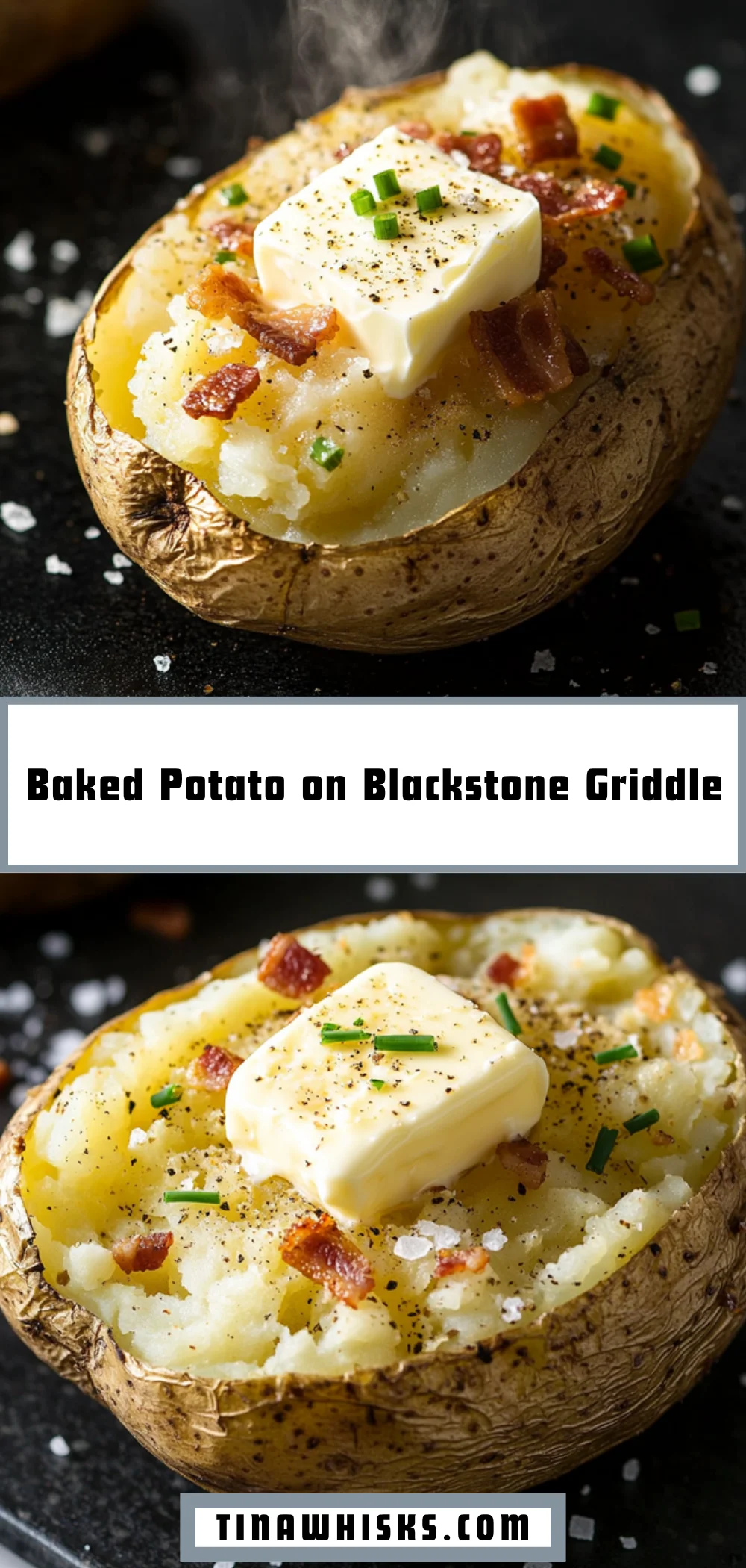 Baked Potato on Blackstone Griddle 16 Pinterest Hidden Image