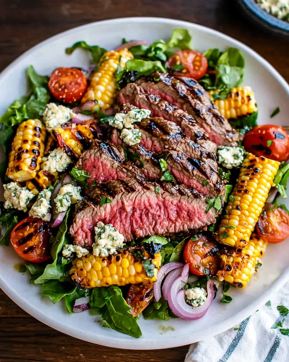 Balsamic Steak Gorgonzola Salad with Grilled Corn 19 Balsamic Steak Gorgonzola Salad with Grilled Corn