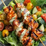 BBQ Chicken Skewer Salad