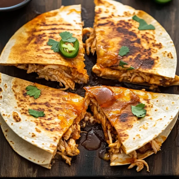 Blackstone Hot Honey BBQ Chicken Quesadillas