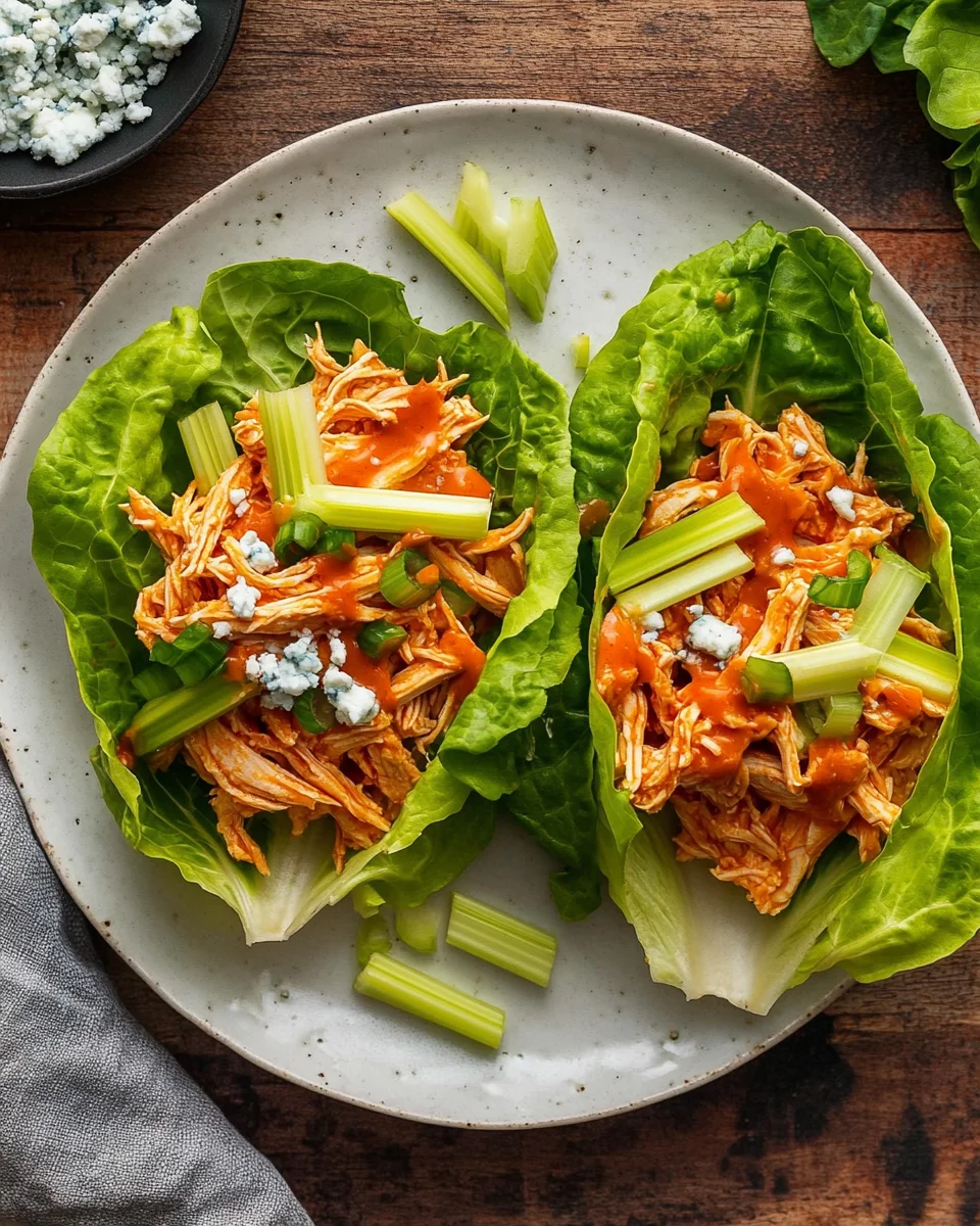 Buffalo Chicken Lettuce Wraps 17 Buffalo