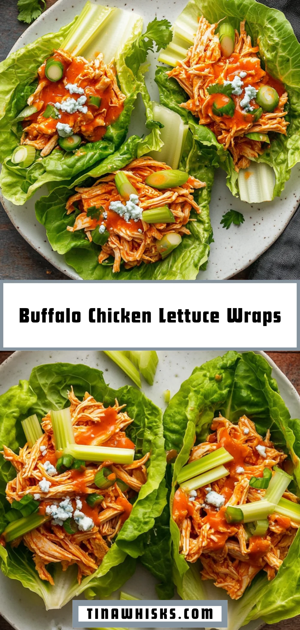 Buffalo Chicken Lettuce Wraps 16 Pinterest Hidden Image