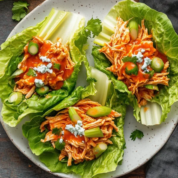 Buffalo Chicken Lettuce Wraps