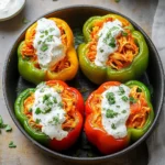 Buffalo Chicken Stuffed Peppers (Dairy-Free & Low Carb)