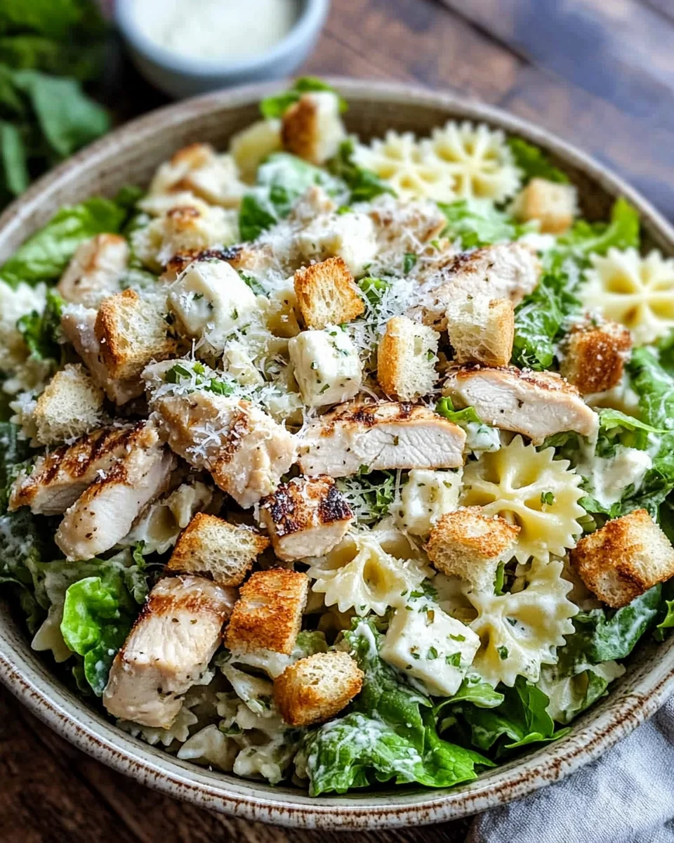 Chicken Caesar Pasta Salad 16 Chicken