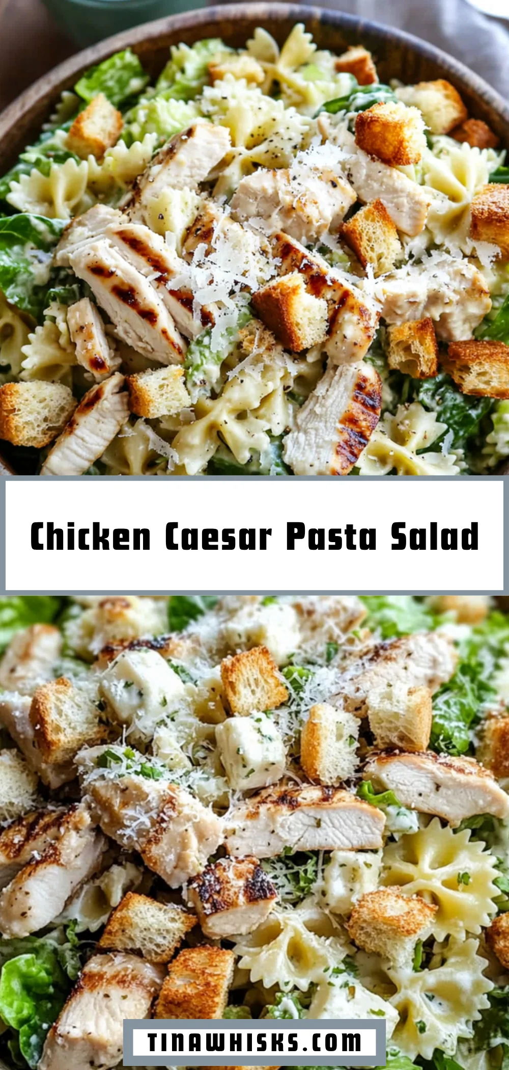 Chicken Caesar Pasta Salad 15 Pinterest Hidden Image