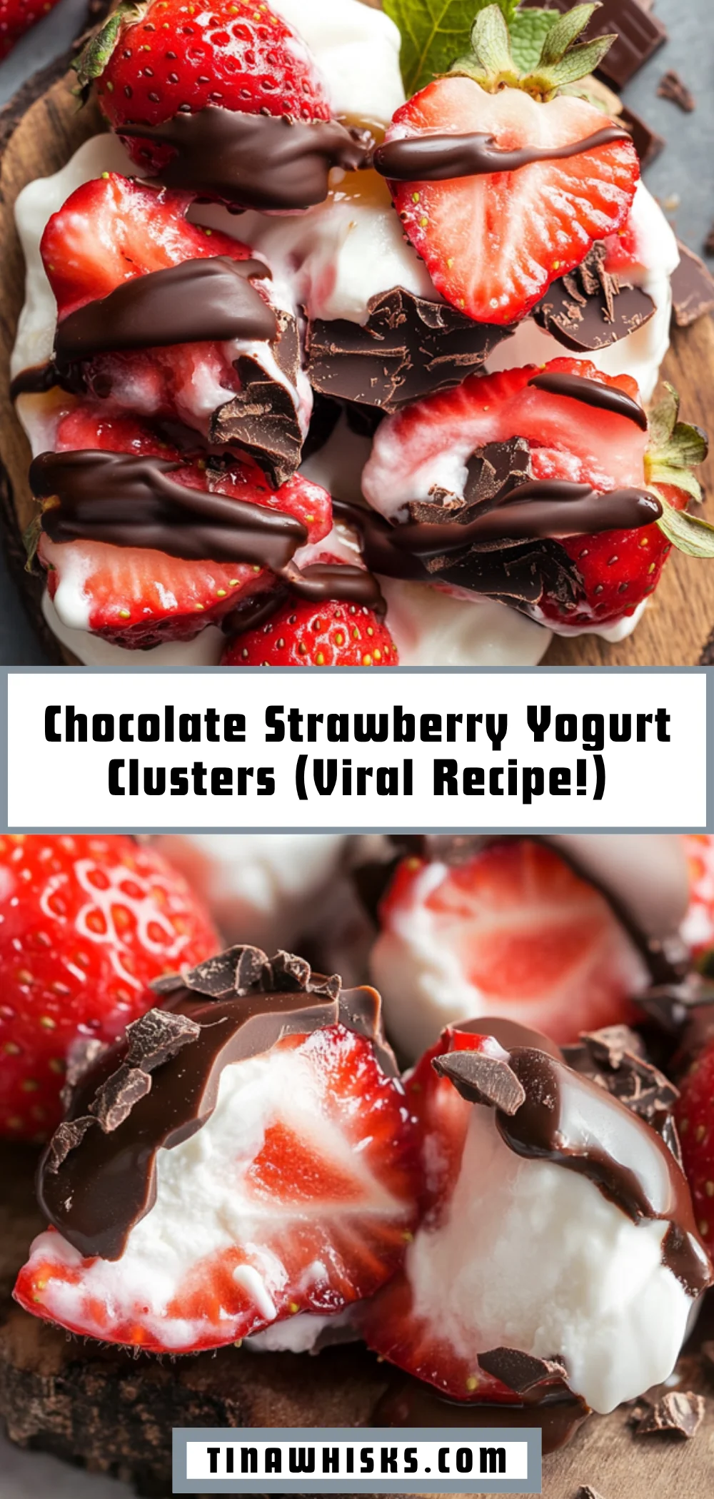 Chocolate Strawberry Yogurt Clusters (Viral Recipe!) 16 Pinterest Hidden Image