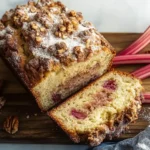 Cinnamon Streusel Rhubarb Bread