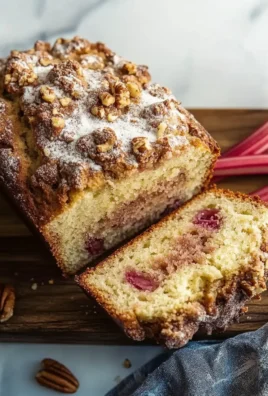 Cinnamon Streusel Rhubarb Bread