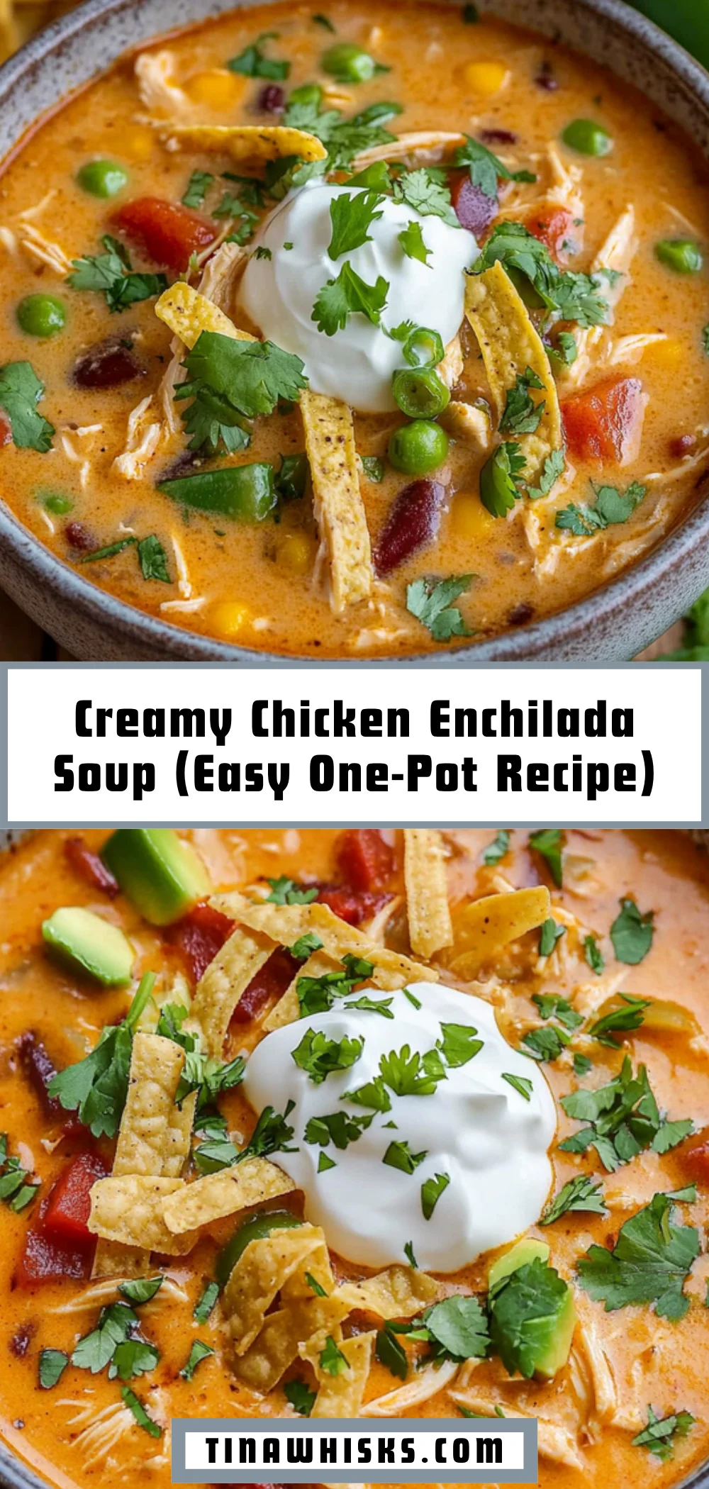Creamy Chicken Enchilada Soup (Easy One-Pot Recipe) 26 Pinterest Hidden Image