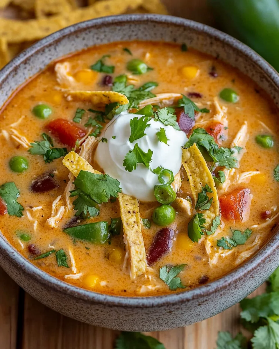 Creamy Chicken Enchilada Soup (Easy One-Pot Recipe)