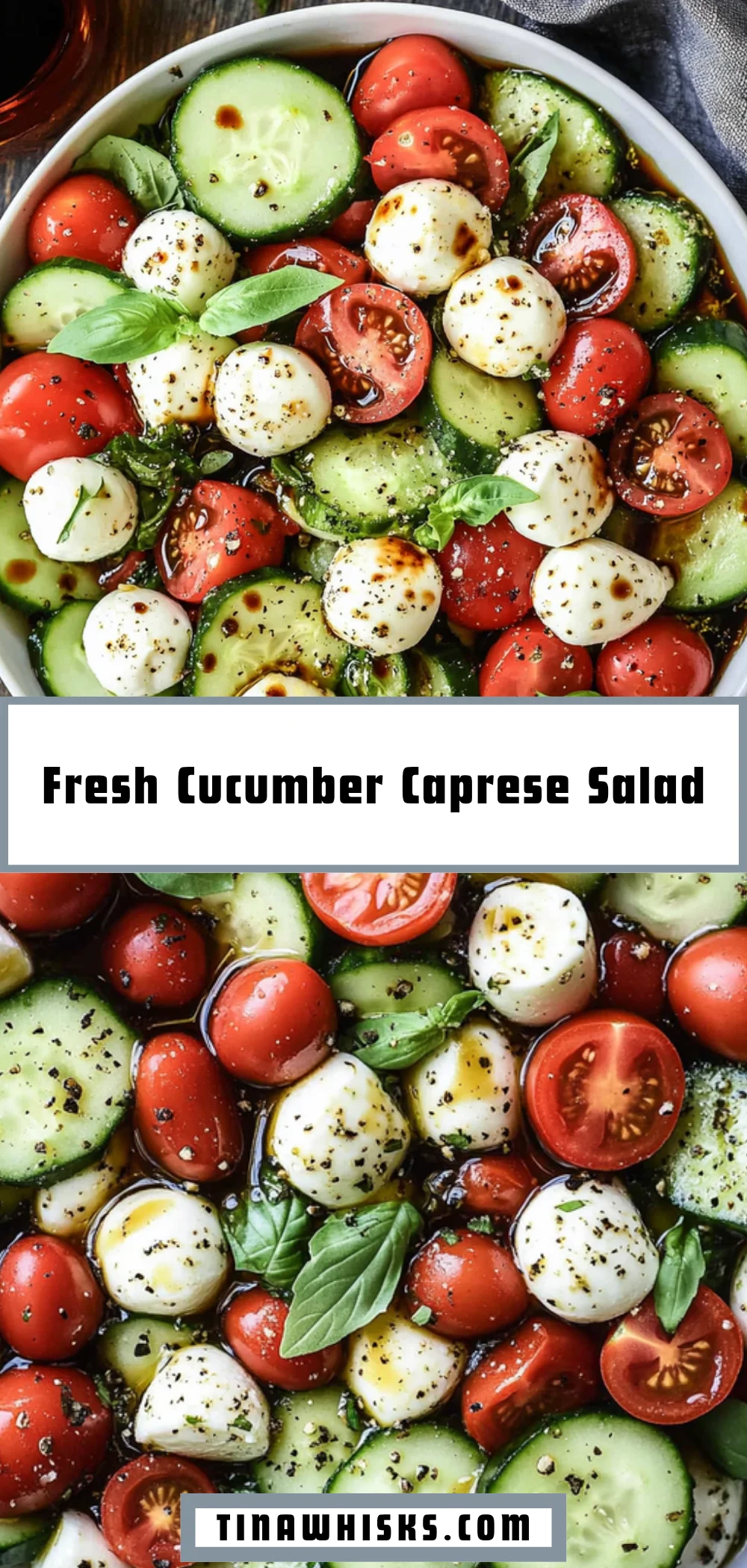 Fresh Cucumber Caprese Salad 1 Pinterest Hidden Image