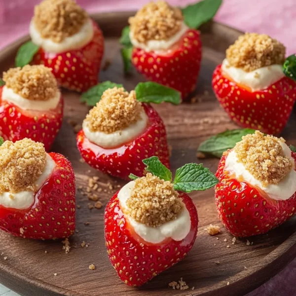 Deviled Strawberries (Made with a Cheesecake Filling)