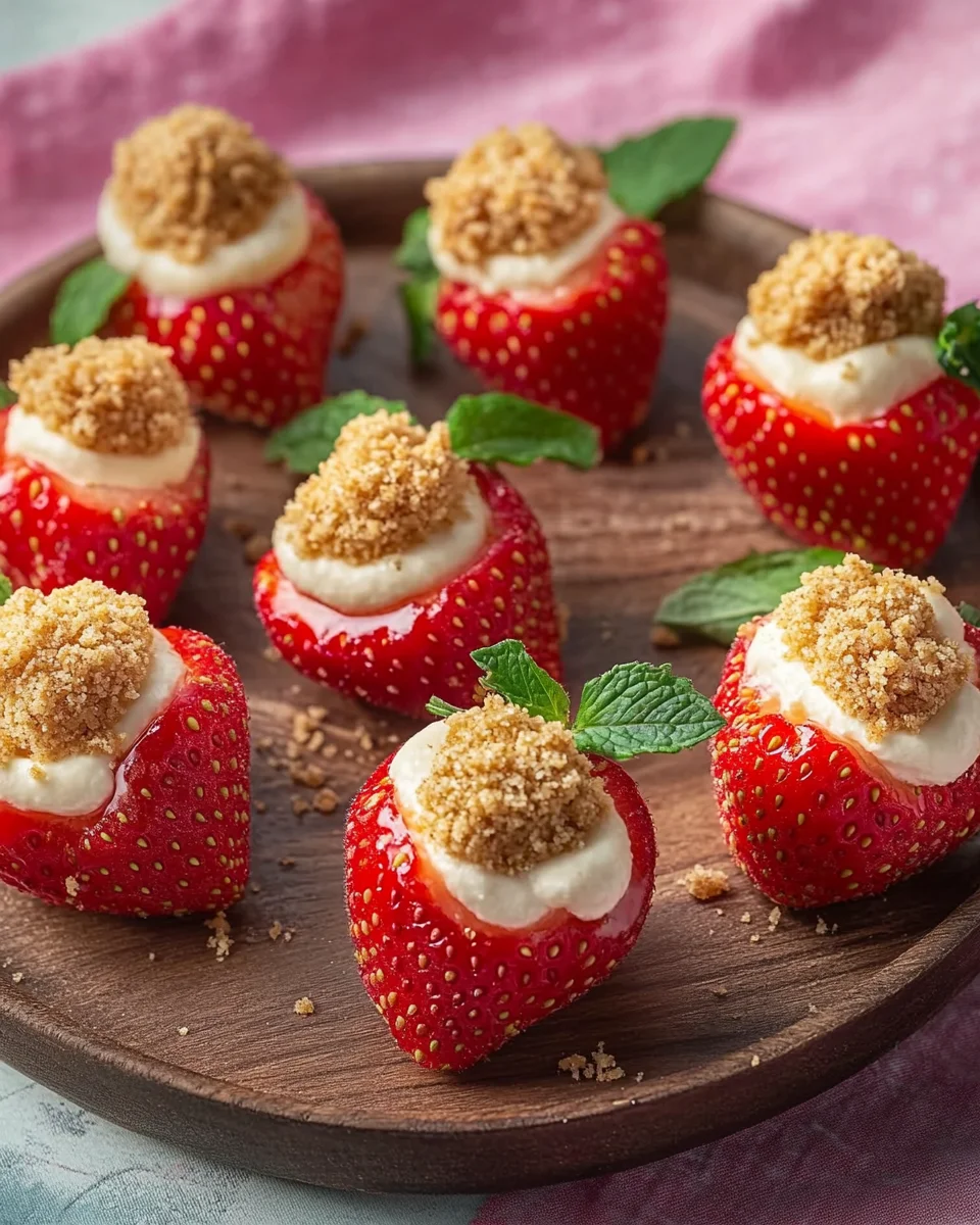 Deviled Strawberries (Made with a Cheesecake Filling)