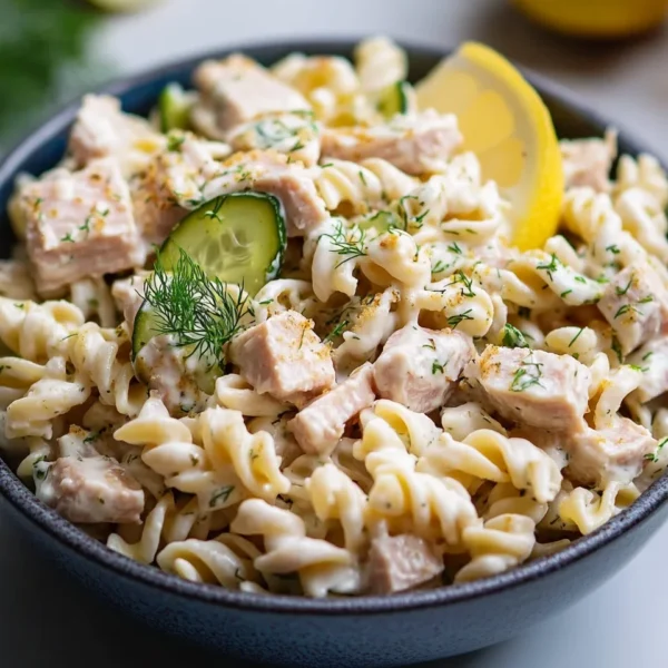 Dill Pickle Tuna Pasta Salad