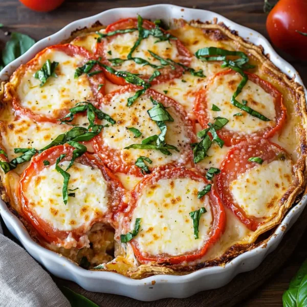 Easy Crustless Tomato Pie