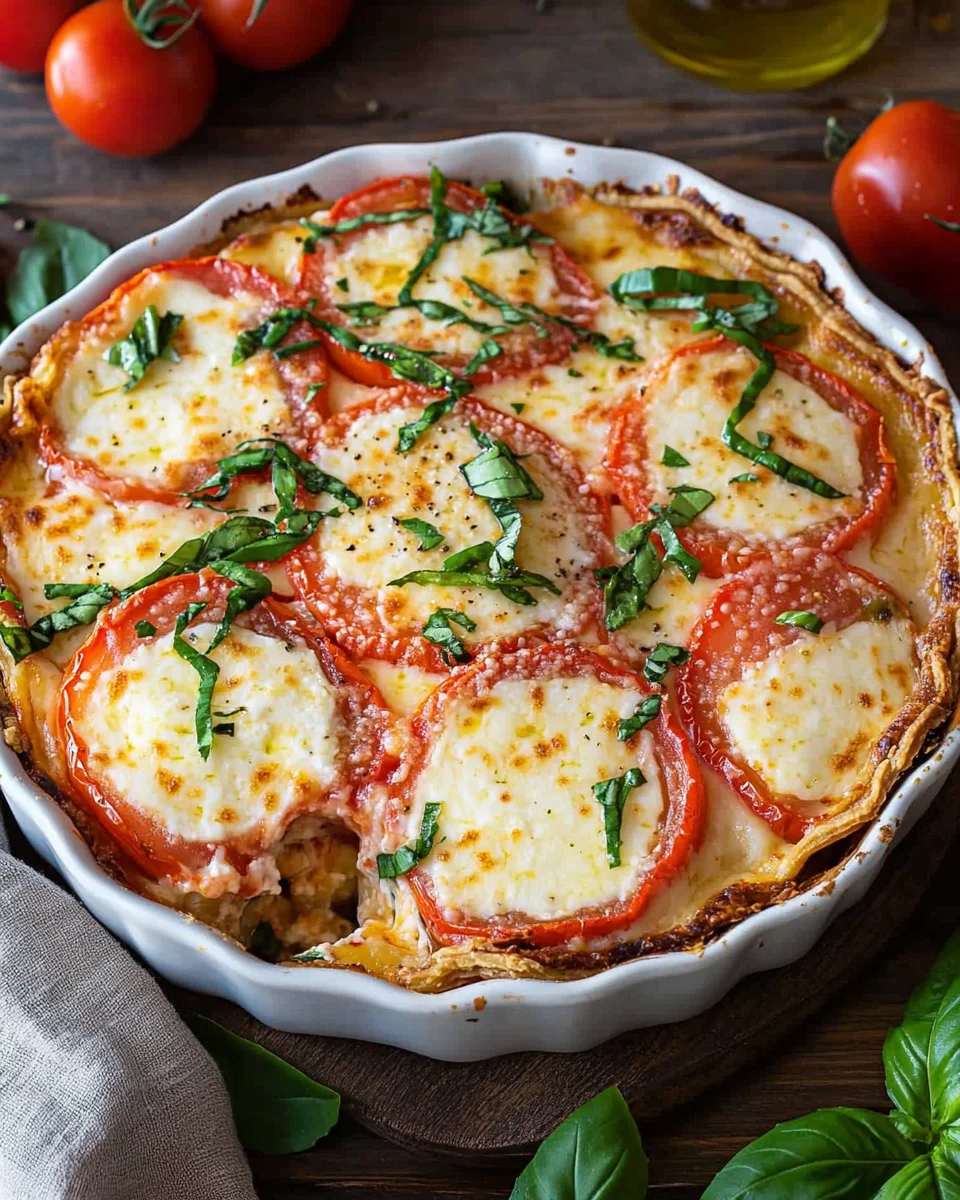 Easy Crustless Tomato Pie 24 Easy Crustless Tomato Pie