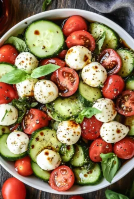 Fresh Cucumber Caprese Salad 24 Fresh Cucumber Caprese Salad