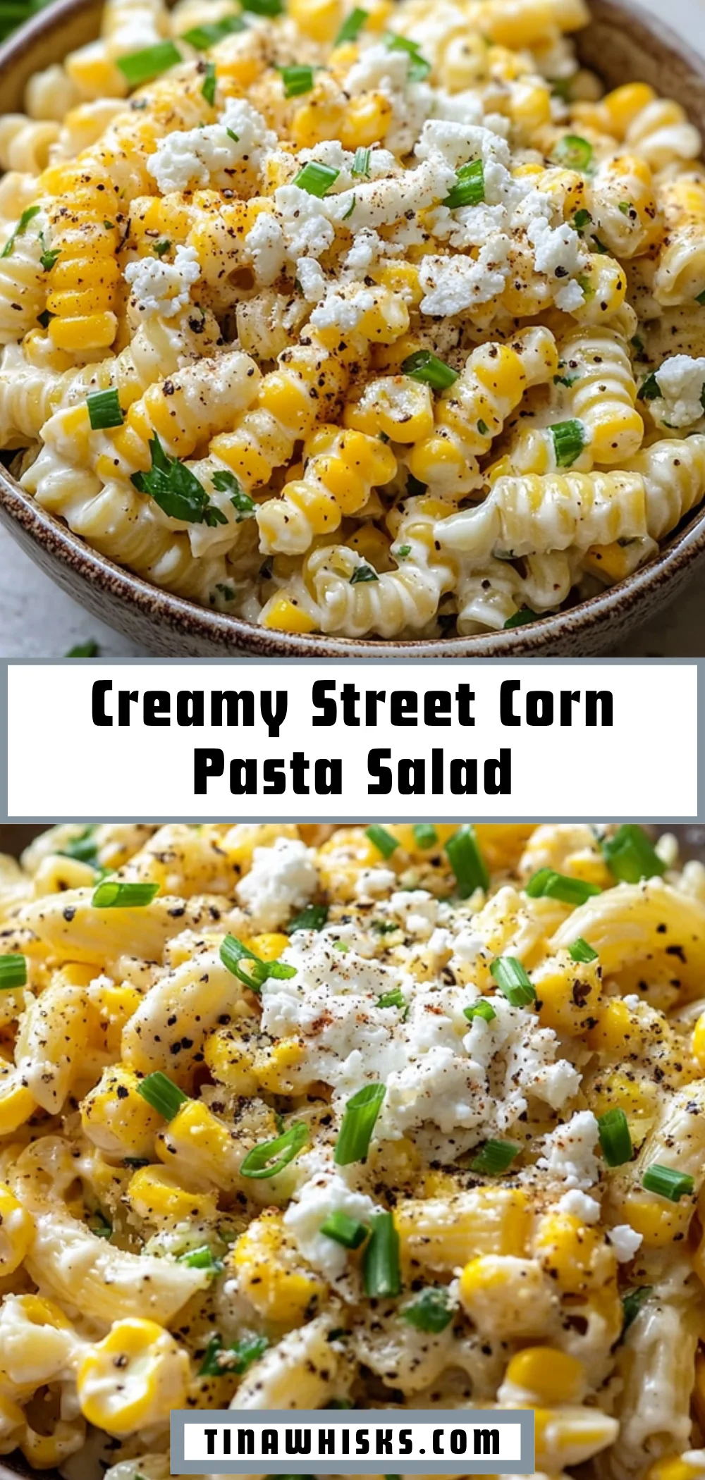 Creamy Street Corn Pasta Salad 17 Pinterest Hidden Image
