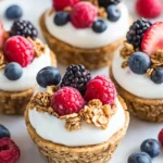 Frozen Yogurt Granola Cups
