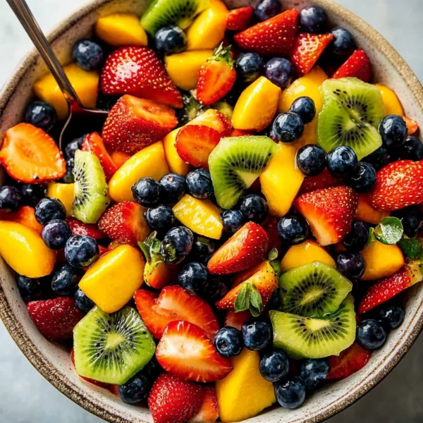 Fruit Salad with Honey Lime Dressing